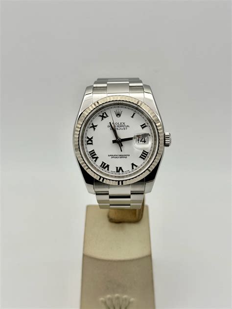 Rolex Datejust 36 quadrante bianco numeri romani B13/16008